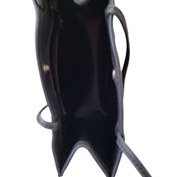 Vintage Harley Davidson Black Embroidered Logo Leather Shoulder Bag Purse Tote - Picture 7 of 16